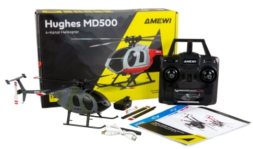 25353 Hughes MD500 Helikopter Militär 4-Kanal 6G RTF Camouflage